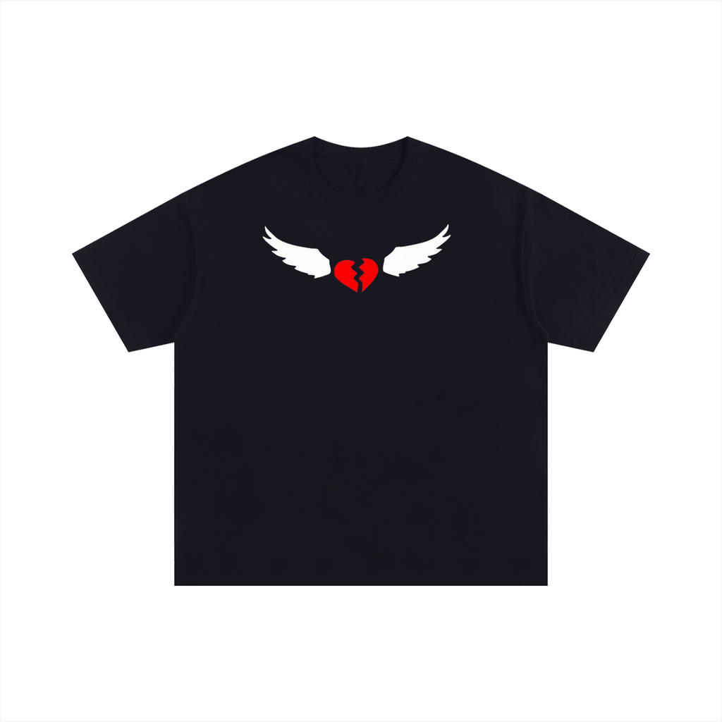 Broken Winged Heart Unisex Oversized Cotton T-Shirt