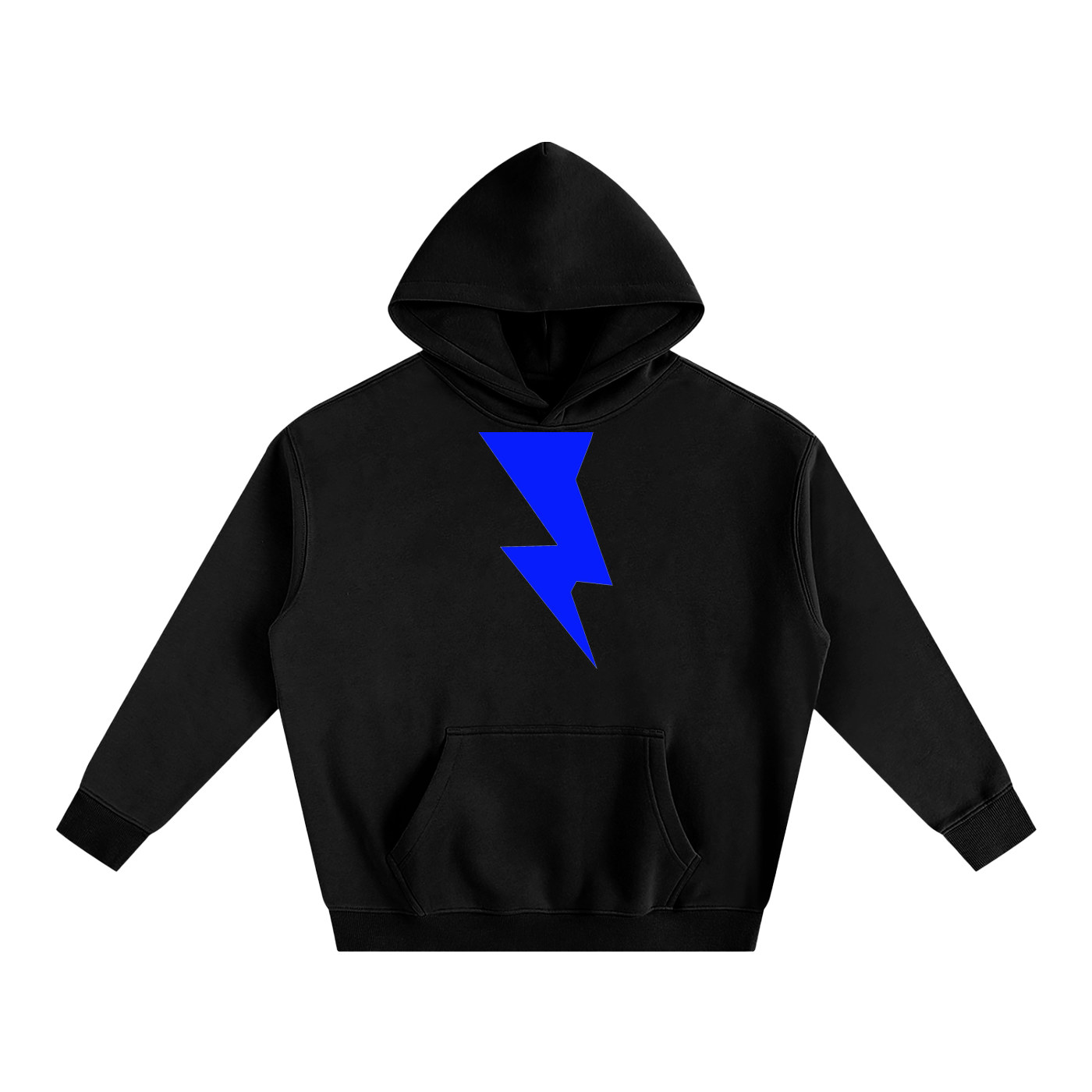Blue Lightning Oversize Fleeced Hoodie