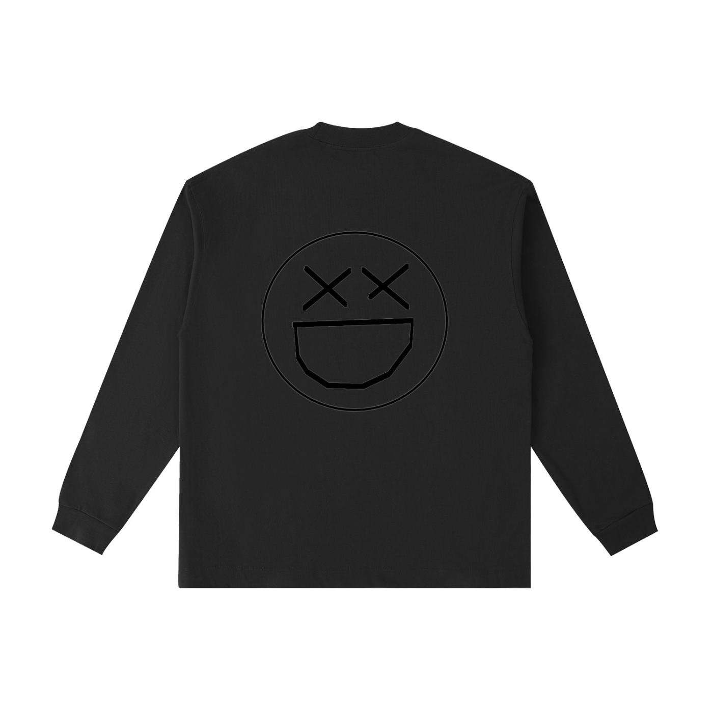 Green Smilely Face Essential Cotton Long Sleeve T-Shirt